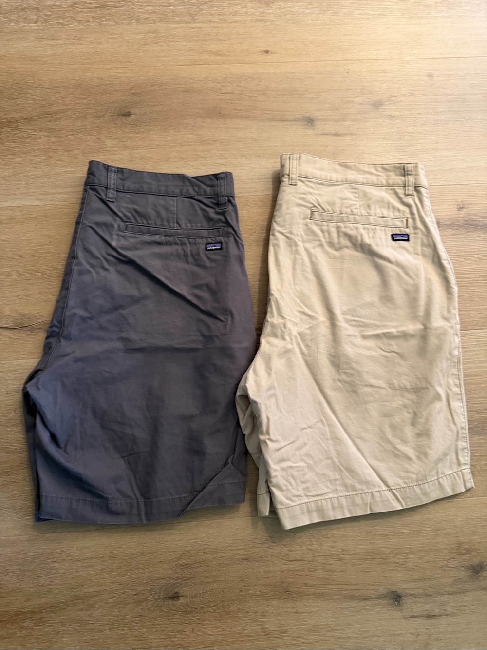 Patagonia Men's Flat Front Shorts - Charcoal & Khaki